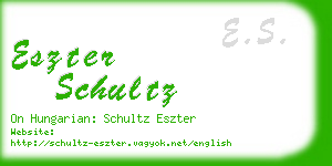 eszter schultz business card